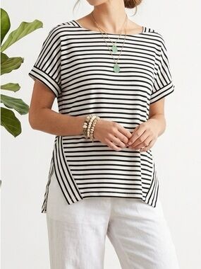 COA Los Angeles AC1399 Striped Dolman Sleeve Top 1